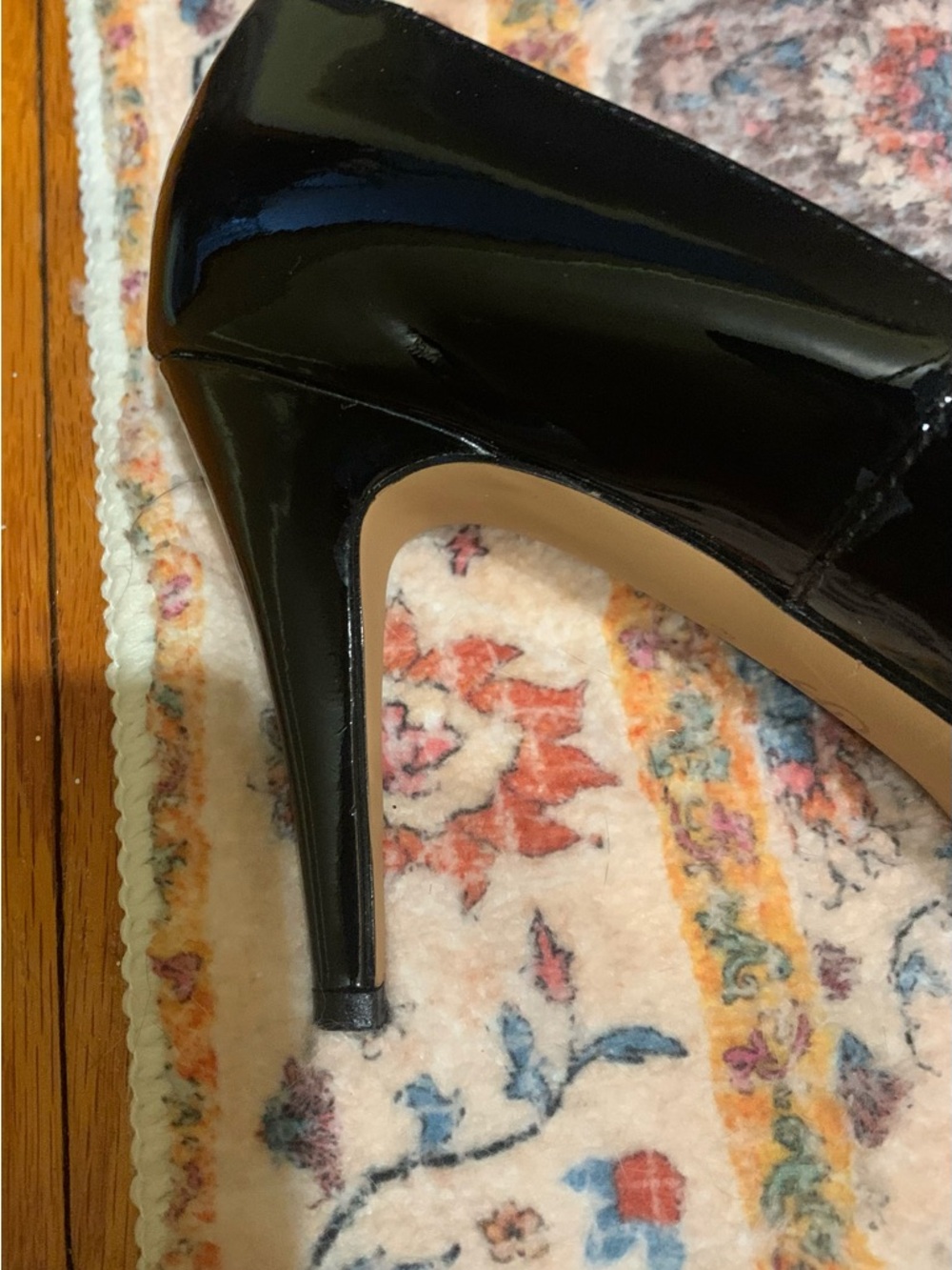 Joan & David Black Patent Round-Toe Pumps - Picture 4 of 4